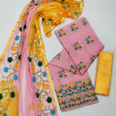 MEHZEEL FAB Jacquard Embroidered Salwar Suit Material