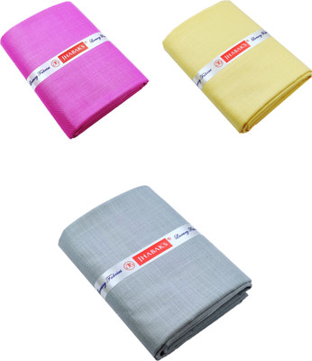 JHABAK'S Cotton Blend Self Design Shirt Fabric