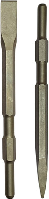 Inditrust Heavy duty Demolition Hammer Bit 1pc Flit and 1pc Point (17x280) Pack of 2 pc Hammer Drill(13 mm Chuck Size, 0 W)