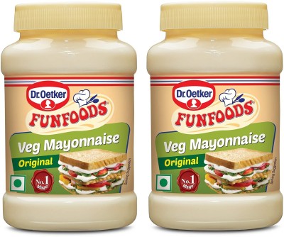 FUNFOODS by Dr. Oetker Veg Mayonnaise Original 250 gram Pack Of 2 500 g(Pack of 2)