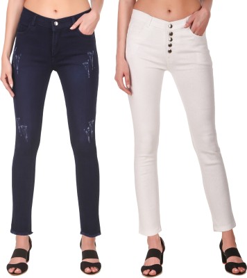 jac fashion Slim Women Multicolor Jeans(Pack of 2)