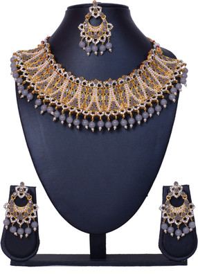 KAHAR CREATION Alloy Gold-plated Multicolor Jewellery Set(Pack of 1)