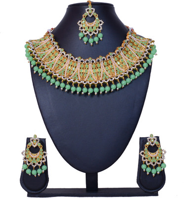 KAHAR CREATION Alloy Gold-plated Multicolor Jewellery Set(Pack of 1)