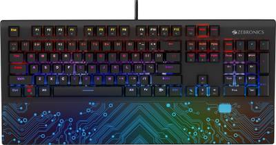 ZEBRONICS Zeb-Max Chroma Wired USB Gaming Keyboard  (Black)