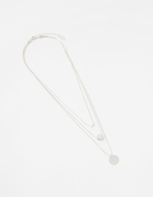 ACCESSORIZE LONDON SIMPLE DISCS LAYERED NACKLACE Alloy Necklace