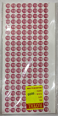 ROYAL STIC Self Adhesive Paper Label(red,white)