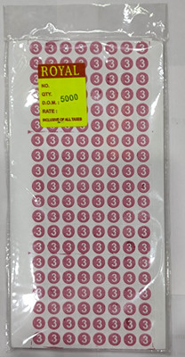 ROYAL STIC Self Adhesive Paper Label(red,white)