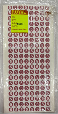 ROYAL STIC No. 5 Self Adhesive Paper Label(Red)