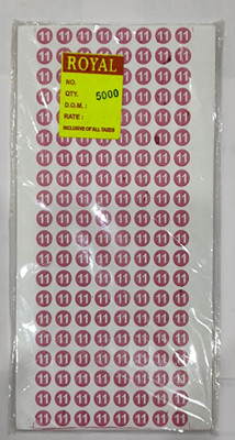 ROYAL STIC Self Adhesive Paper Label(red,white)