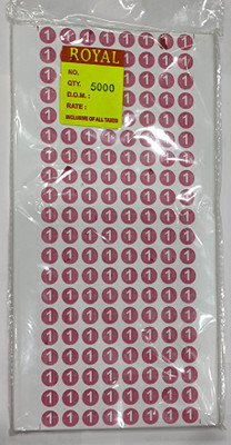 ROYAL STIC Self Adhesive Paper Label(red,white)