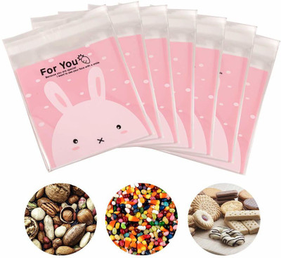 Chocozone Printed Party Pouch(Pink, Pack of 100)