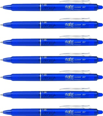 PILOT Frixion Clicker Rollerball Pen (Blue - Pack of 7) Roller Ball Pen(Pack of 7, Blue)