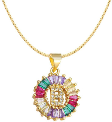 ZIVOM Gold-plated Cubic Zirconia Copper Pendant Set