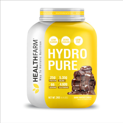 HEALTHFARM Hydro Pure Premium whey protein with Zero sugar and multivitamins Whey Protein(2 kg, DARK FANTASY CHOCO)
