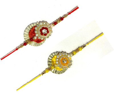 Anil Designer cb42 Mauli Thread Rakhi  Set(2 rakhi)