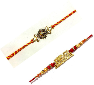 Anil Designer cb34 Mauli Thread Rakhi  Set(2 rakhi)