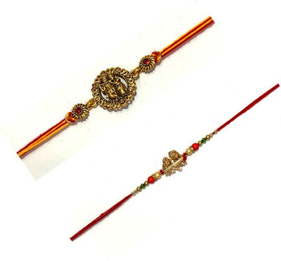 Anil Designer cb56 Mauli Thread Rakhi  Set(2 rakhi)
