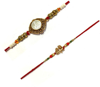 Anil Designer cb57 Mauli Thread Rakhi  Set(2 rakhi)