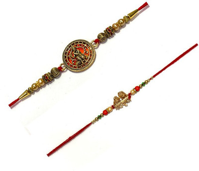 Anil Designer cb55 Mauli Thread Rakhi  Set(2 rakhi)