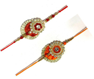 Anil Designer cb45 Mauli Thread Rakhi  Set(2 rakhi)