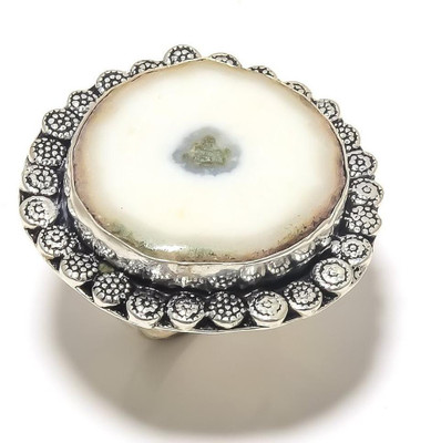 Krishnaimpex Metal Quartz Silver Plated Ring