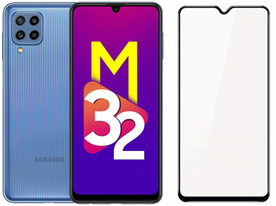 Msons Edge To Edge Tempered Glass for Samsung Galaxy M32 | 11D Anti Scratch 9H Hardness Cover Friendly Anti Shatter Proof Full Edge Full Glue(Pack of 1)