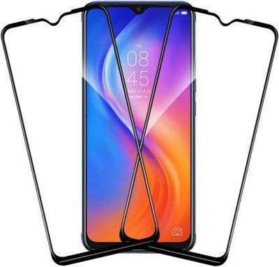 kentop Edge To Edge Tempered Glass for TECNO SPARK 6 Air + KE-6(Pack of 2)