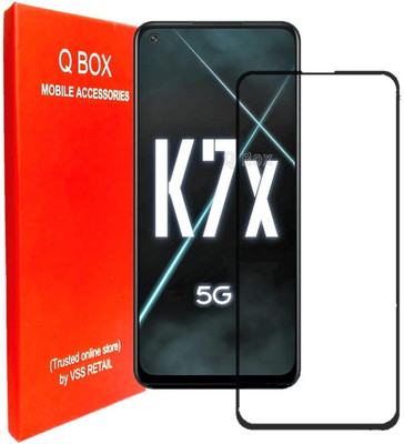 Q Box Edge To Edge Tempered Glass for OPPO K7X(Pack of 1)