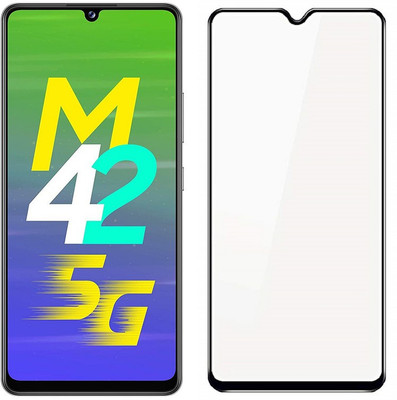 Msons Edge To Edge Tempered Glass for Samsung Galaxy M42 5G | 11D Anti Scratch 9H Hardness Cover Friendly Anti Shatter Proof Full Edge Full Glue(Pack of 1)