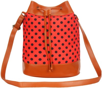 Cara Mia Red Sling Bag Women Printed Canvas Red Sling Bag