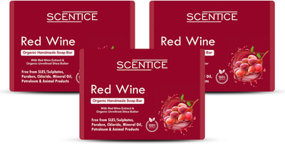 Scentice Red Wine Luxury Handmade Soap | Excellent Moisturizing Soap(3 x 33.33 g)