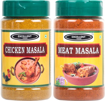 Excellent Foods Combo of Chicken Masala & Meat Masala - Premium Quality 100 Grams*2 Pack(2 x 50 g)