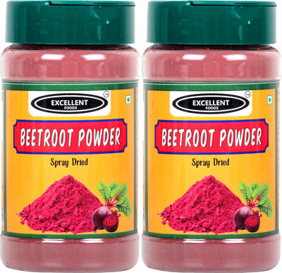 Excellent Foods Beetroot Powder - Premium Quality 100 Grams*2 Pack(2 x 50 g)