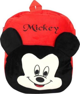 BestLook New red micky Premium Quality Soft Children, Kids, Baby, Velvet Traveling & 1 NEW School Bag (Multicolor, 10 L)  - 10 cm(Red)