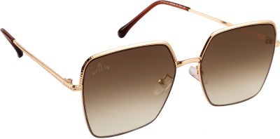 AISLIN Butterfly, Retro Square Sunglasses(For Women, Brown)