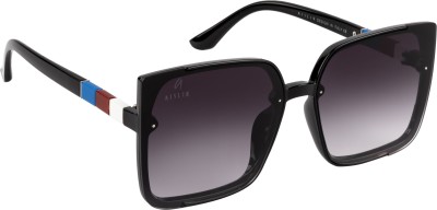 AISLIN Butterfly, Retro Square Sunglasses(For Women, Grey, Violet)