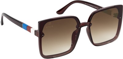 AISLIN Butterfly, Retro Square Sunglasses(For Women, Brown)