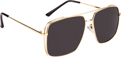 AISLIN Wayfarer, Rectangular Sunglasses(For Men & Women, Black)