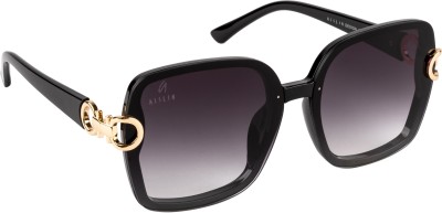 AISLIN Butterfly, Over-sized Sunglasses(For Women, Grey, Violet)