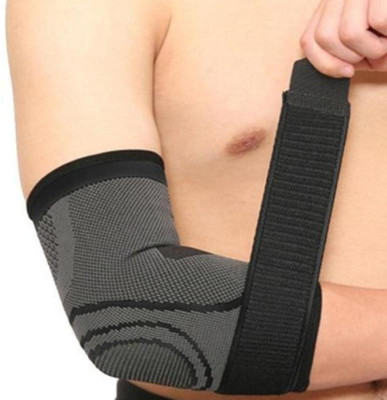 uRock Elbow support for pain relief Thumb compression WITH STRAP Elbow Support Elbow Support(Grey)