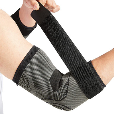 GymWar Adjustable Elbow Support,Perfect Strap Sleeve for Pain Relief,Sports, Gym Workout. Elbow Support(Grey)