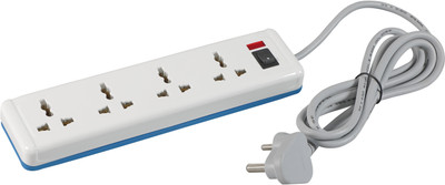 HAVELLS Spikestar Spikegaurd ( 2 mtr) 4 Socket Extension Boards(White, 1 m)