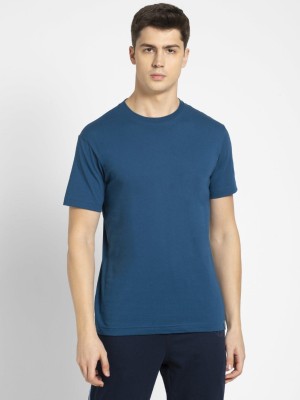 JOCKEY Solid Men Round Neck Dark Blue T-Shirt