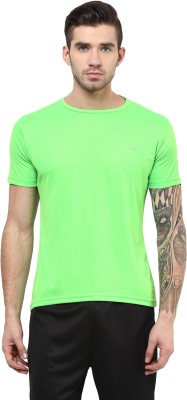 BERGE Solid Men Round Neck Green T-Shirt
