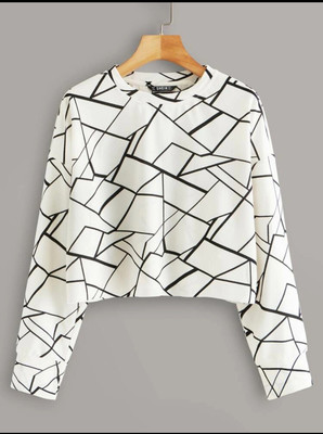 GIRLS SHOPPIE Casual Printed Women White Top