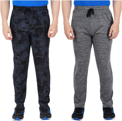 Guide Printed Men Black, Grey Track Pants