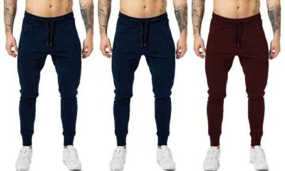 WILD KICKER Solid Men Multicolor Track Pants