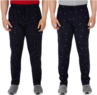 Guide Printed Men Dark Blue, Dark Blue Track Pants