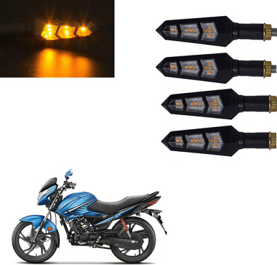 Vagary Front, Rear LED Indicator Light for Hero Glamour(Yellow)