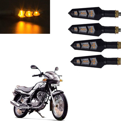 Vagary Front, Rear LED Indicator Light for TVS Fiero F2(Yellow)